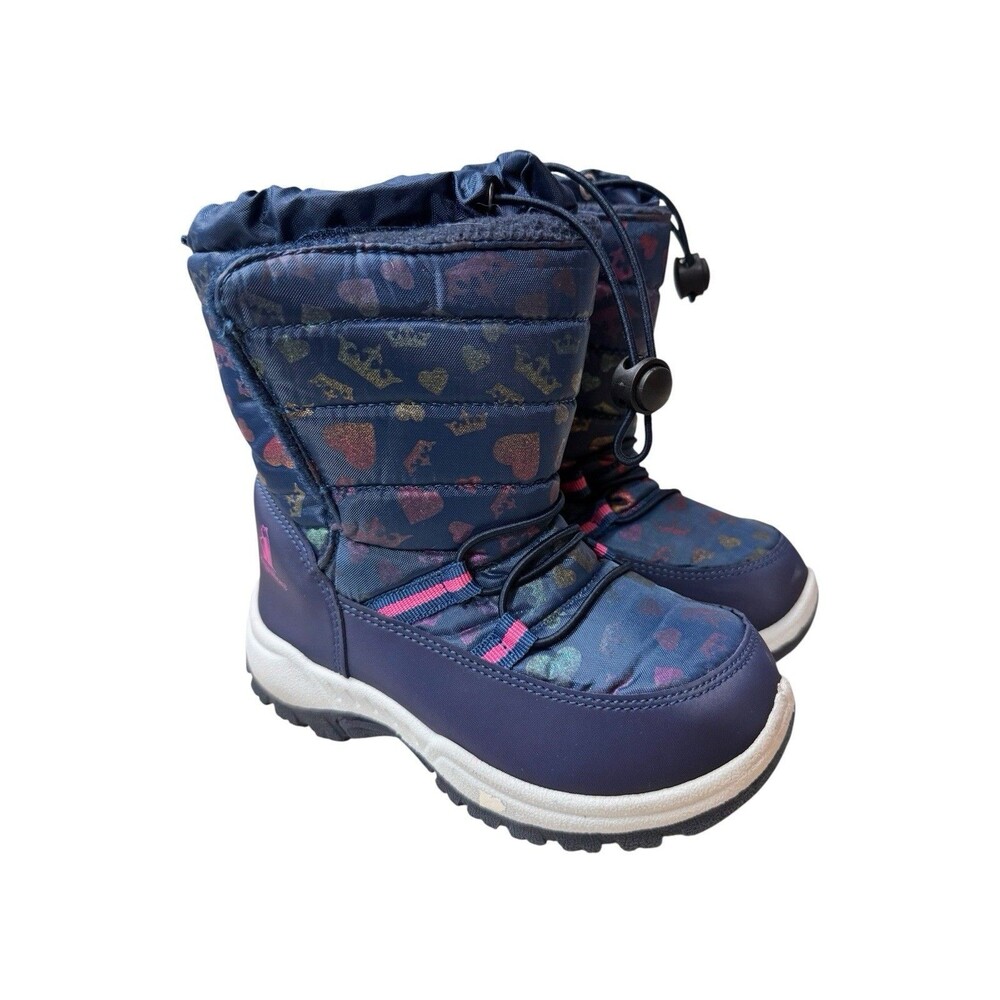 Rugged Little Girls Snow Boots Size 10 Winter Ski Outdoors Cold Weather faux fur